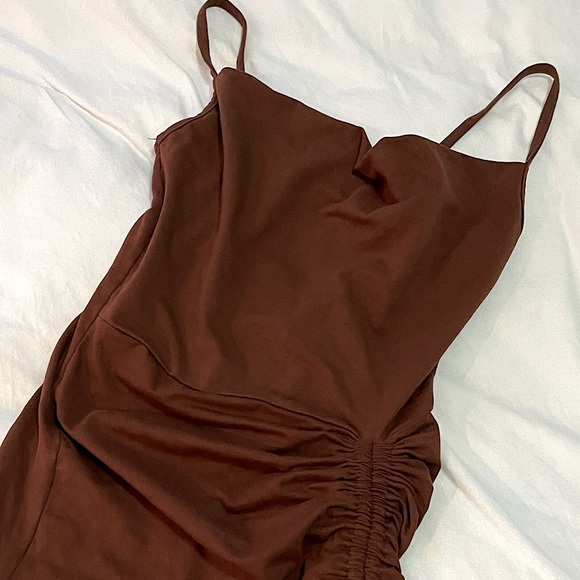 PRETTY LITTLE THING Chocolate Bodycon Dress - Picture 2 of 3